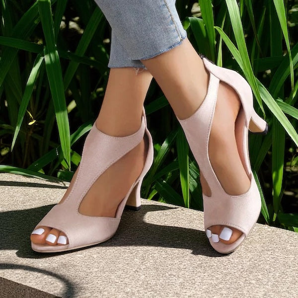 Aria Cutout Heel Sandals