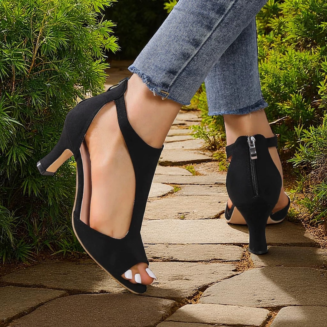 Aria Cutout Heel Sandals