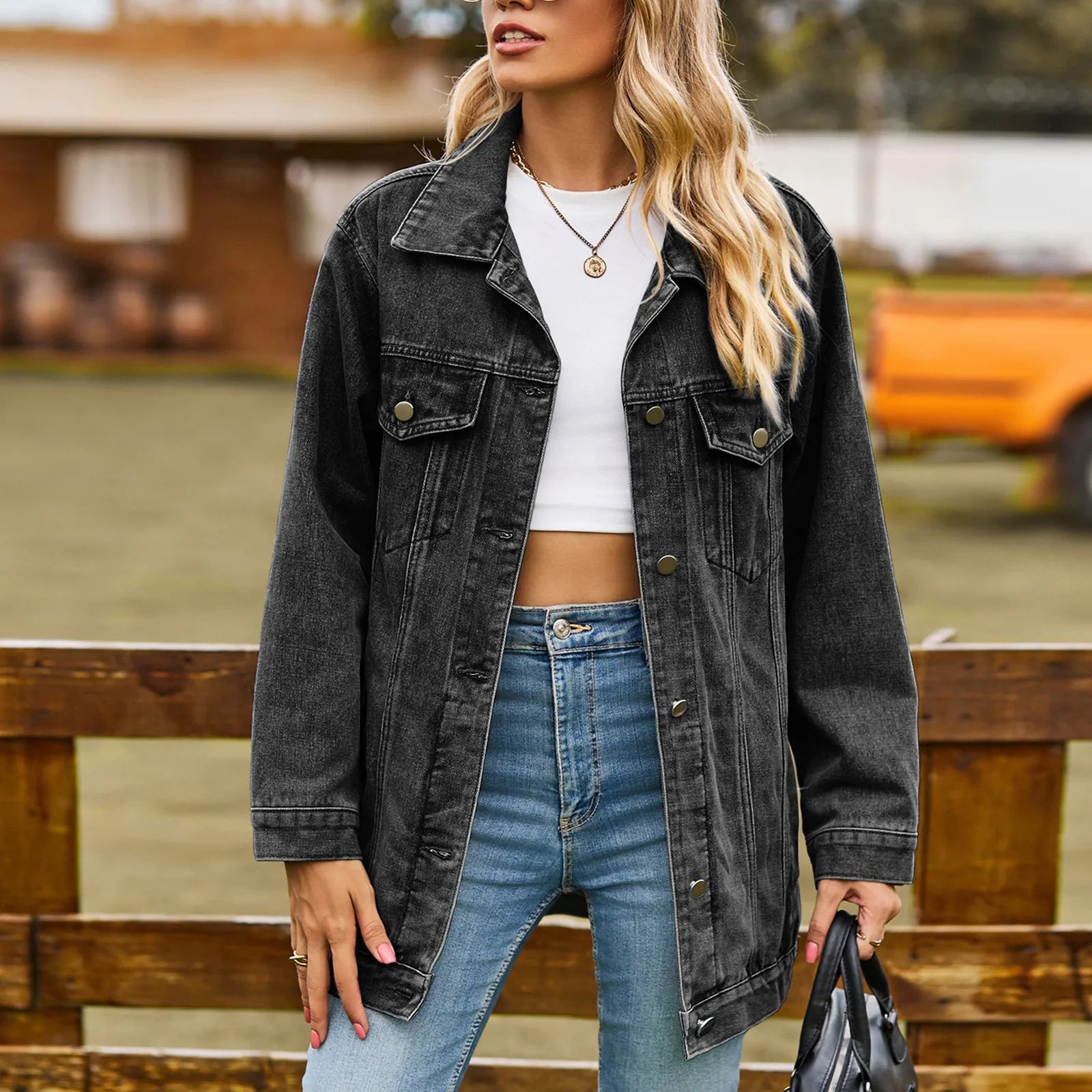Mia - Classic Elegant Country Denim Jacket