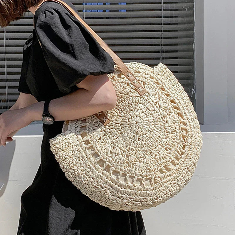 Hannah - Multifunctional Straw Handbag
