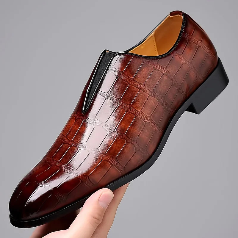 Noah - Stylish Stone Pattern Slip-on Loafers