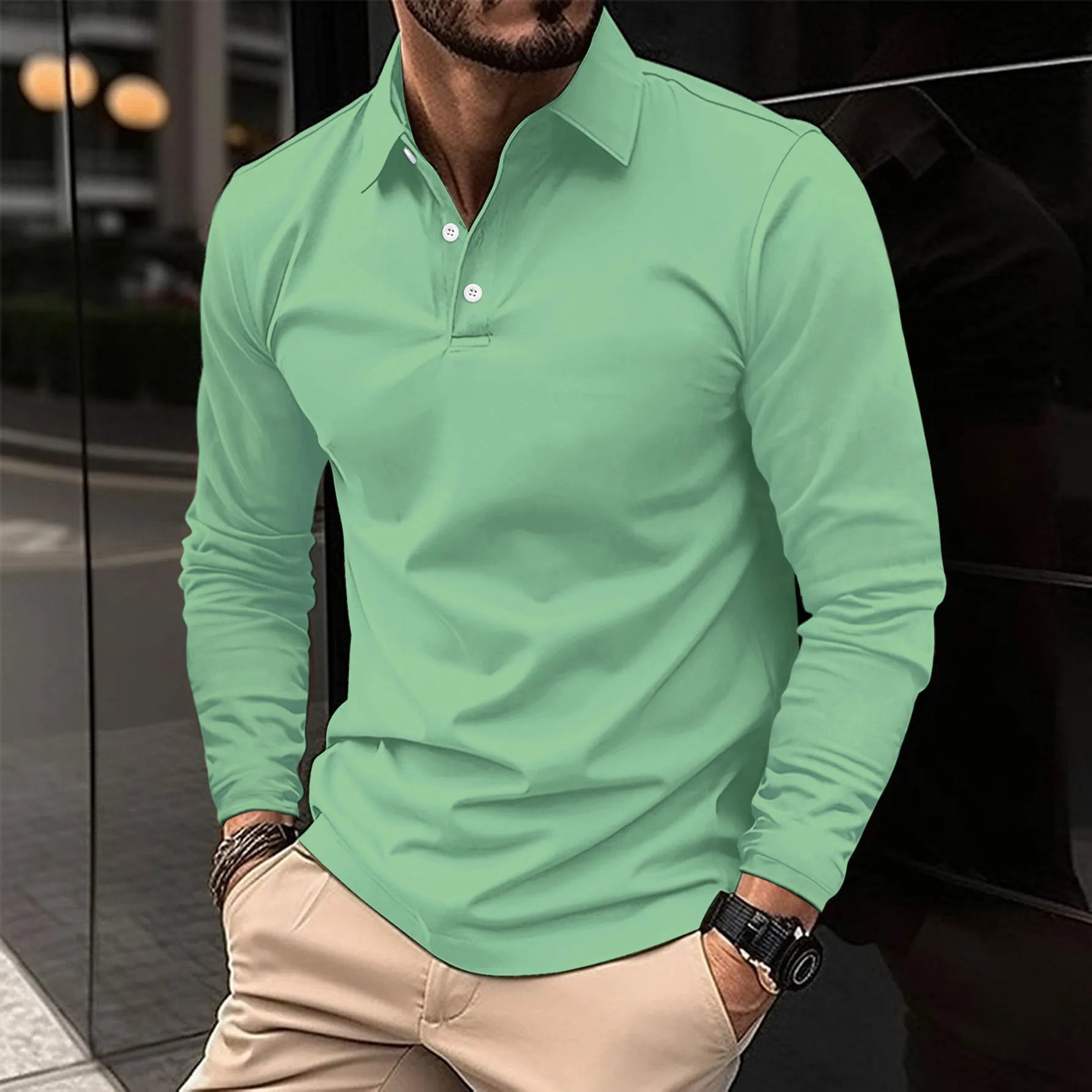 Miguel - Casual Long-Sleeved Polo