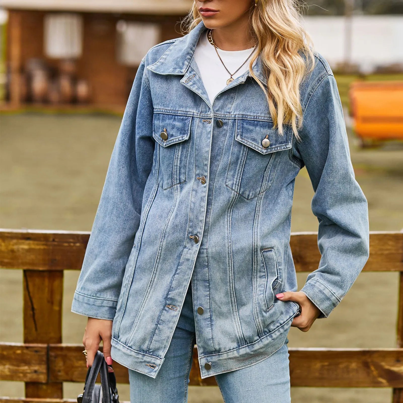 Mia - Classic Elegant Country Denim Jacket