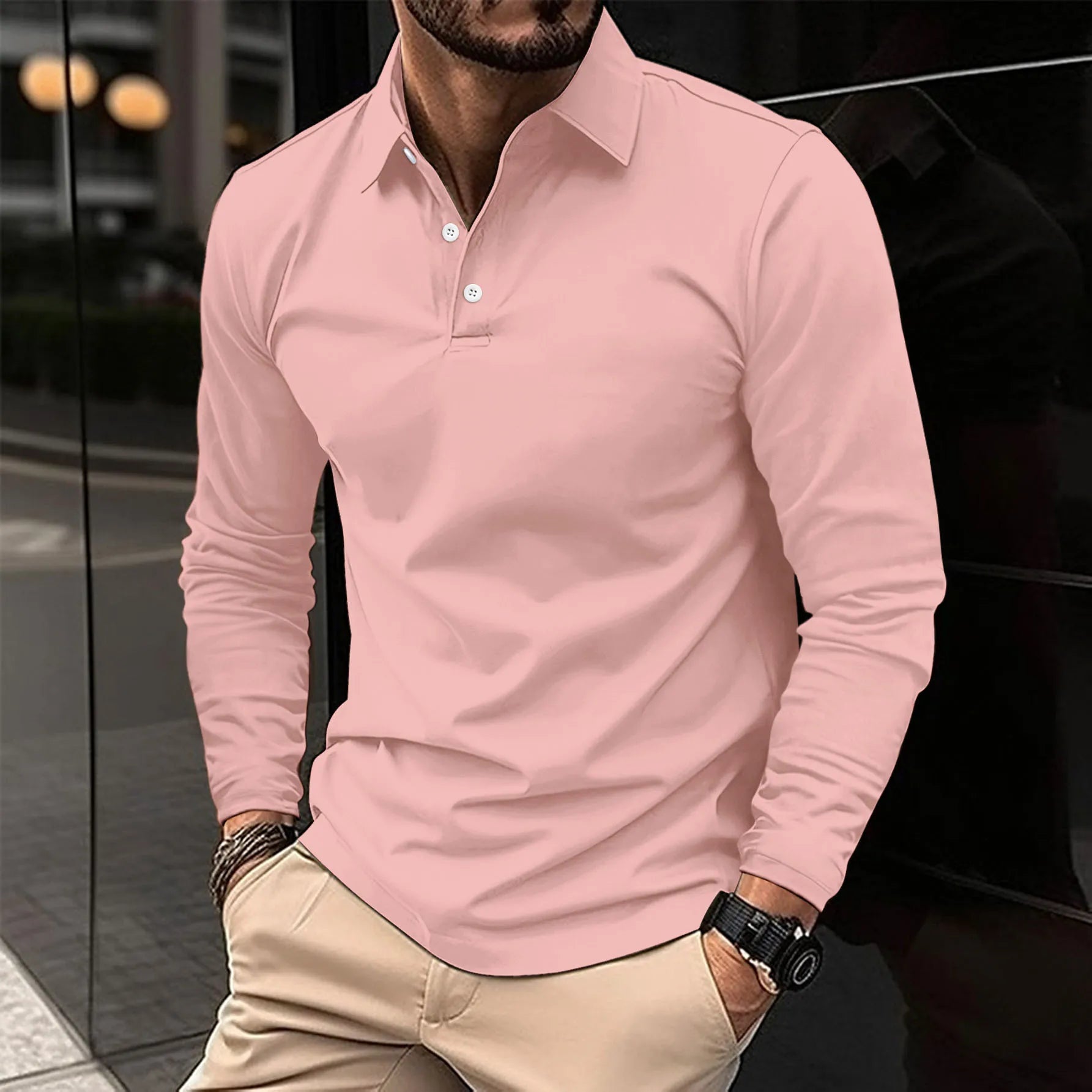 Miguel - Casual Long-Sleeved Polo