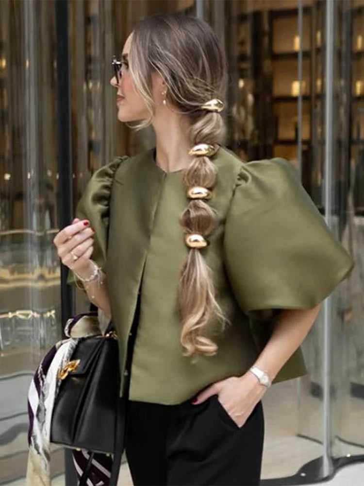 Cici Blouse - Puff Sleeves and Sophisticated Design
