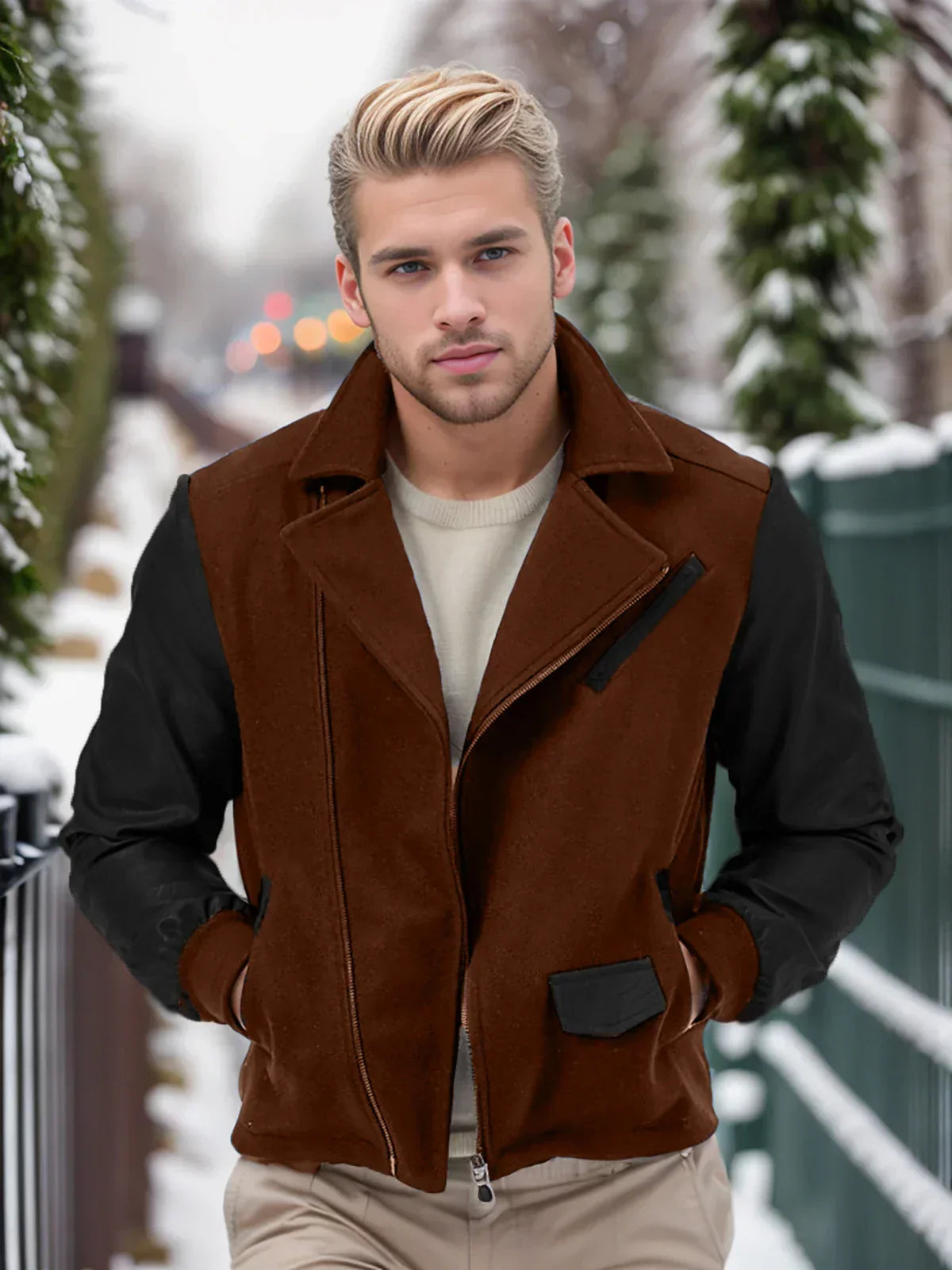 Javier Jacket - Two-Tone Elegance & Incomparable Comfort