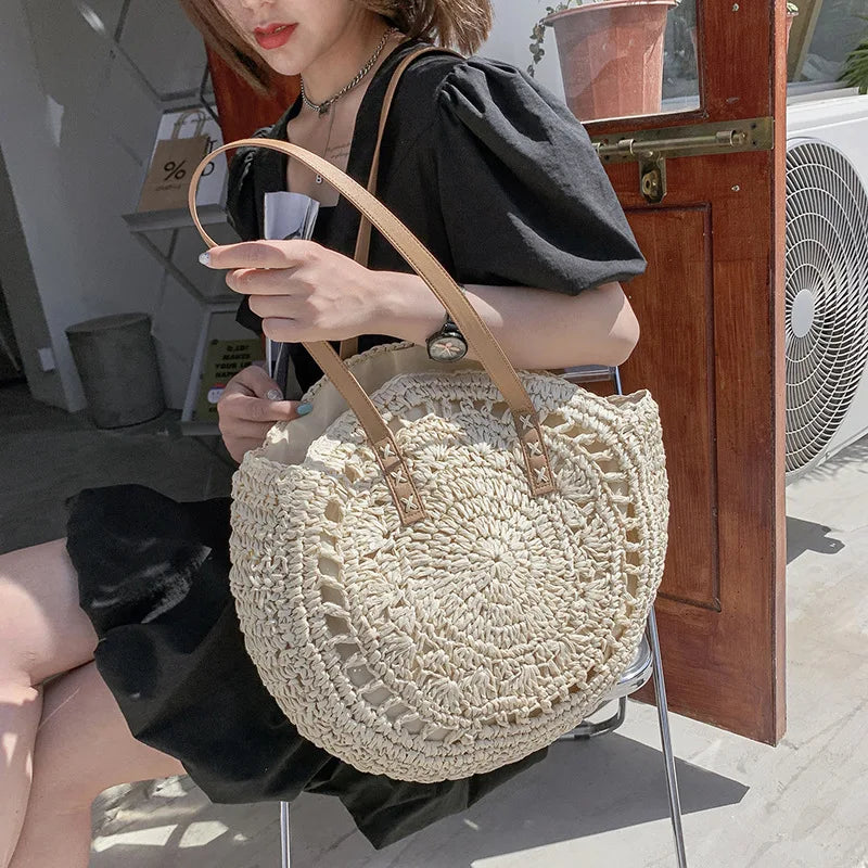 Hannah - Multifunctional Straw Handbag