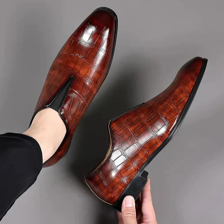 Noah - Stylish Stone Pattern Slip-on Loafers