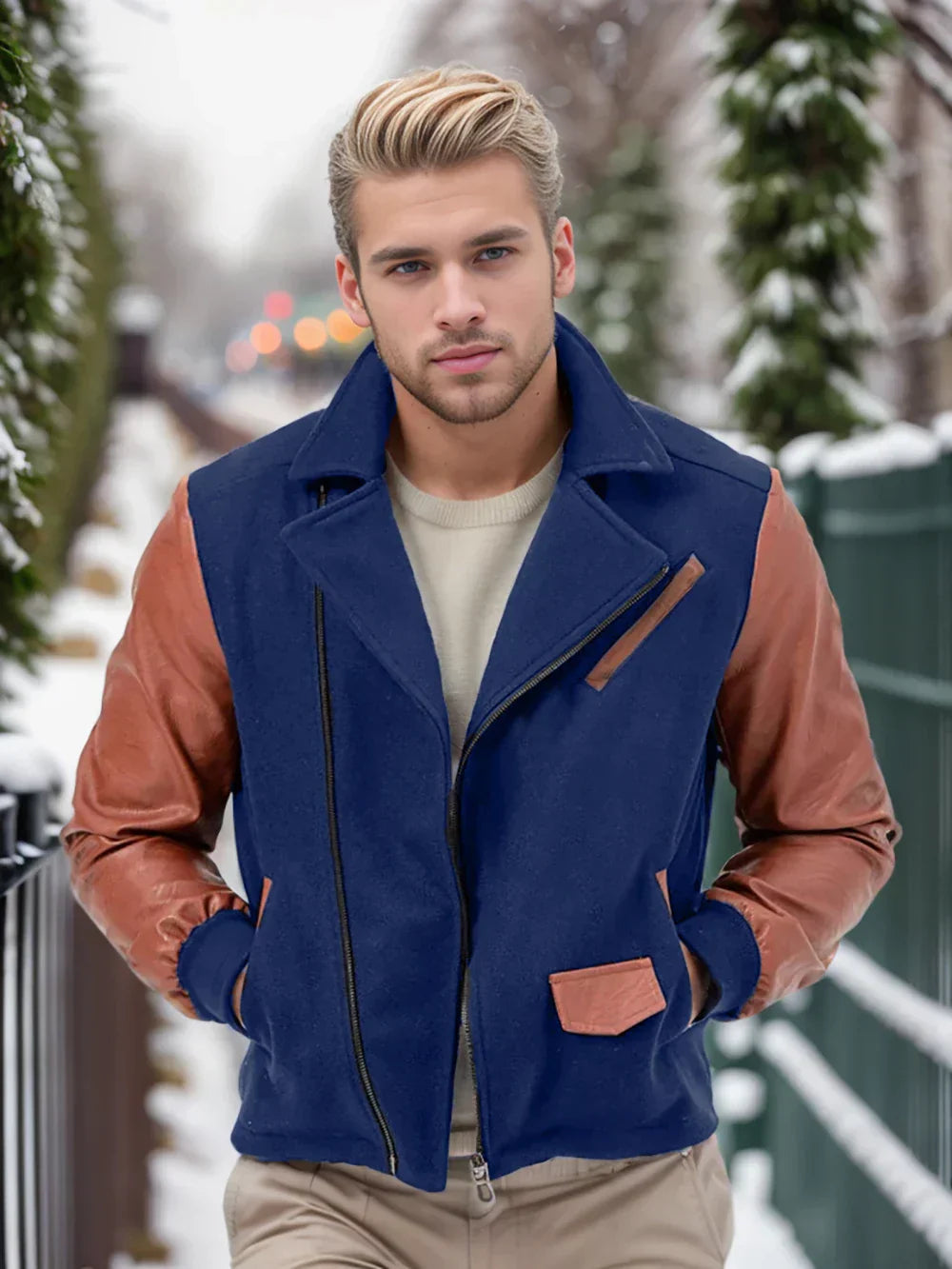 Javier Jacket - Two-Tone Elegance & Incomparable Comfort