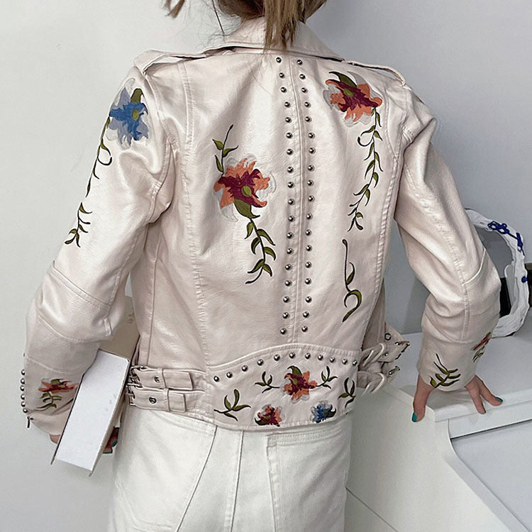 Stella - Modern Floral Jacket with Handmade Details