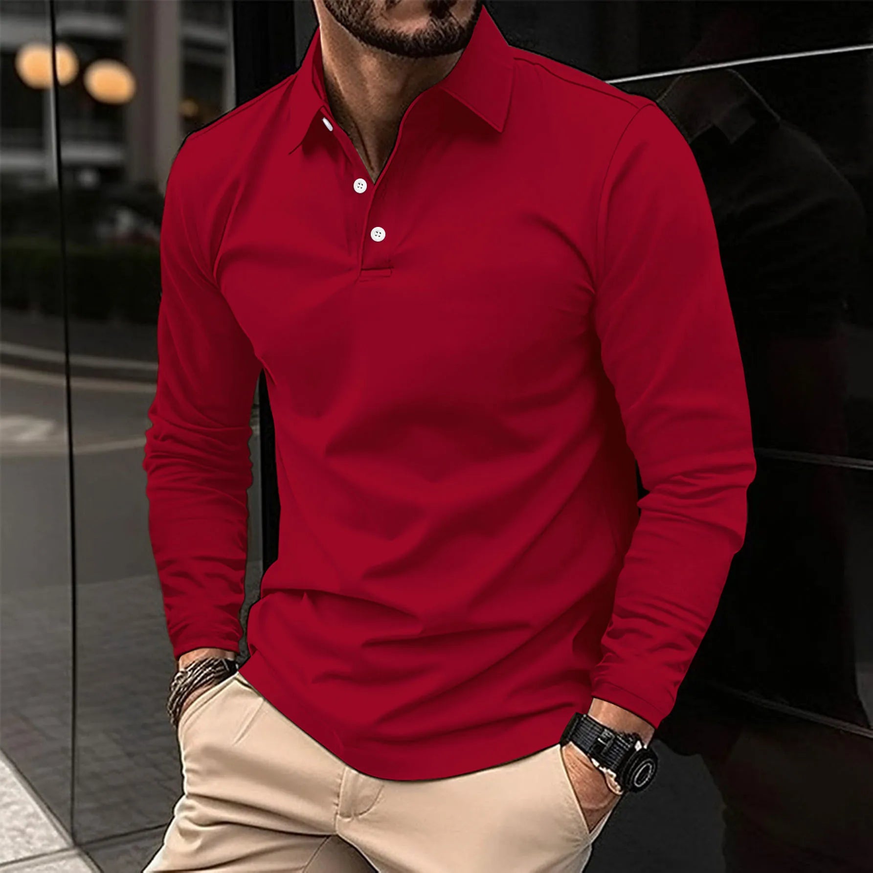 Miguel - Casual Long-Sleeved Polo