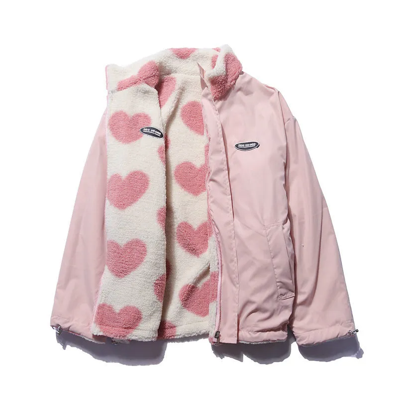 Mila - Super Comfy Double Sided Heart Jacket (Unique Collection)
