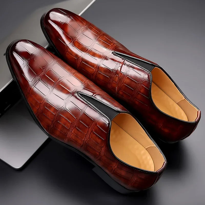 Noah - Stylish Stone Pattern Slip-on Loafers