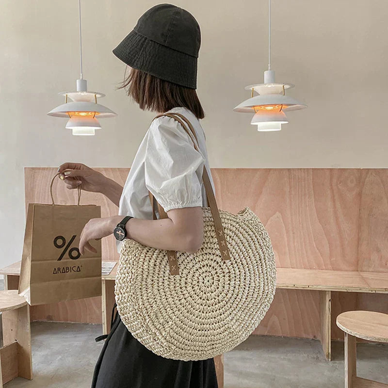 Hannah - Multifunctional Straw Handbag