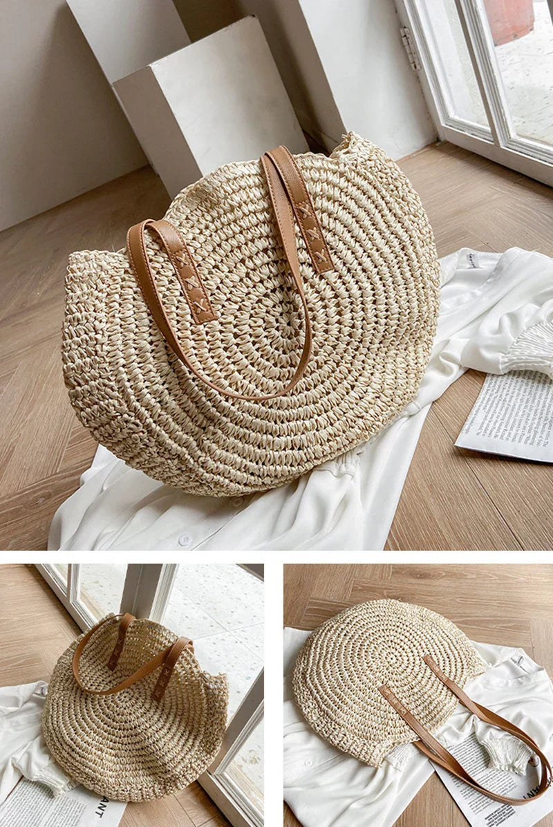 Hannah - Multifunctional Straw Handbag