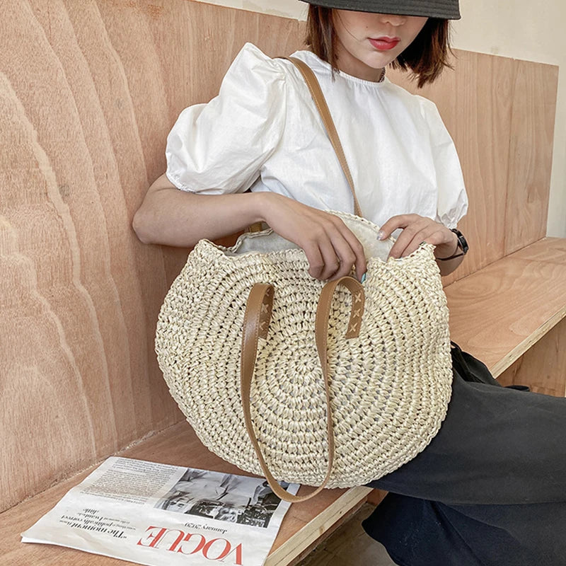 Hannah - Multifunctional Straw Handbag