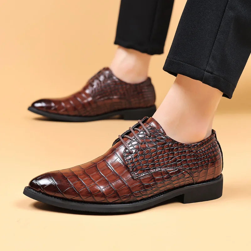 Lucas - Stylish Crocodile Pattern Shoes