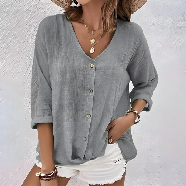 Mercia | Relaxed Button-Up Blouse