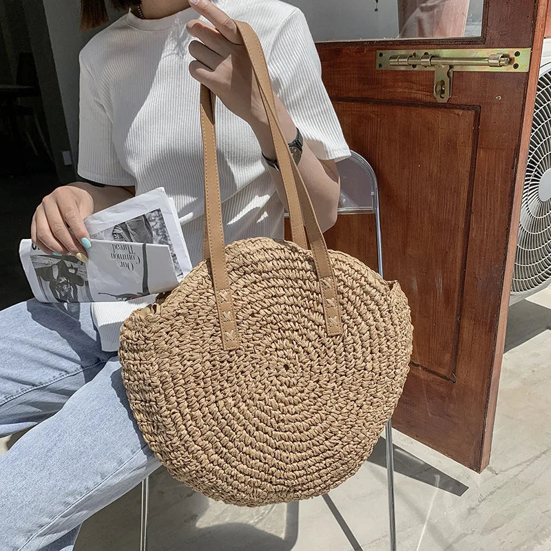 Hannah - Multifunctional Straw Handbag