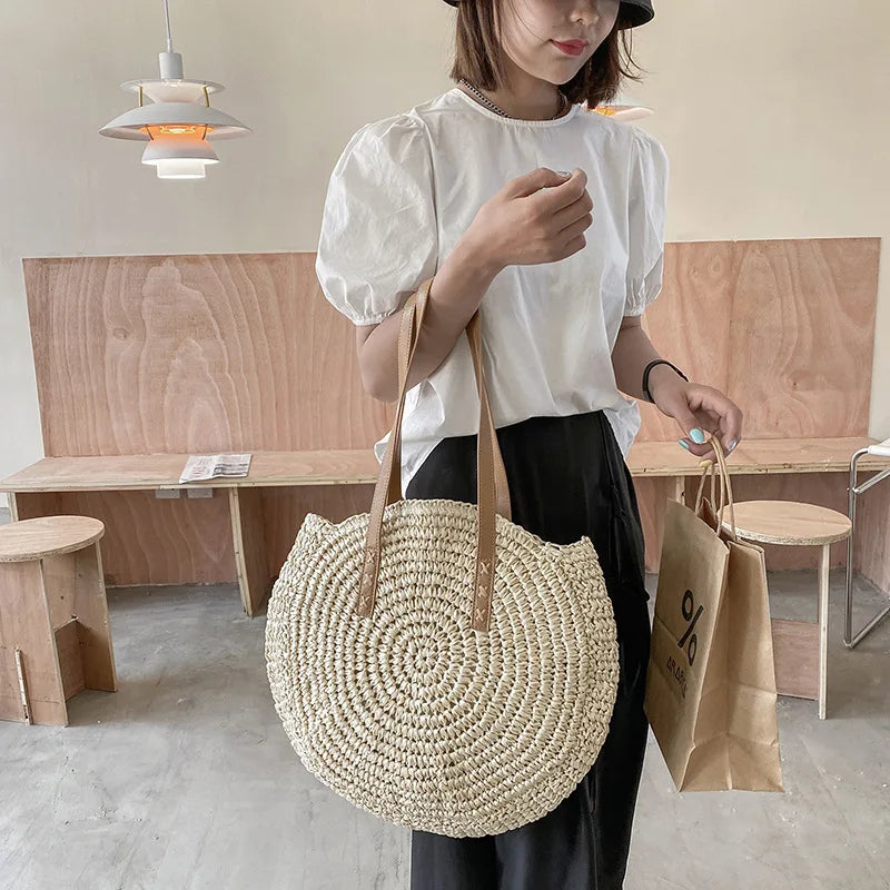 Hannah - Multifunctional Straw Handbag