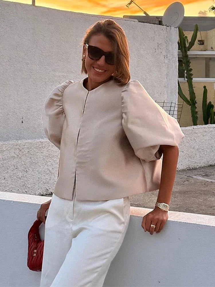 Cici Blouse - Puff Sleeves and Sophisticated Design