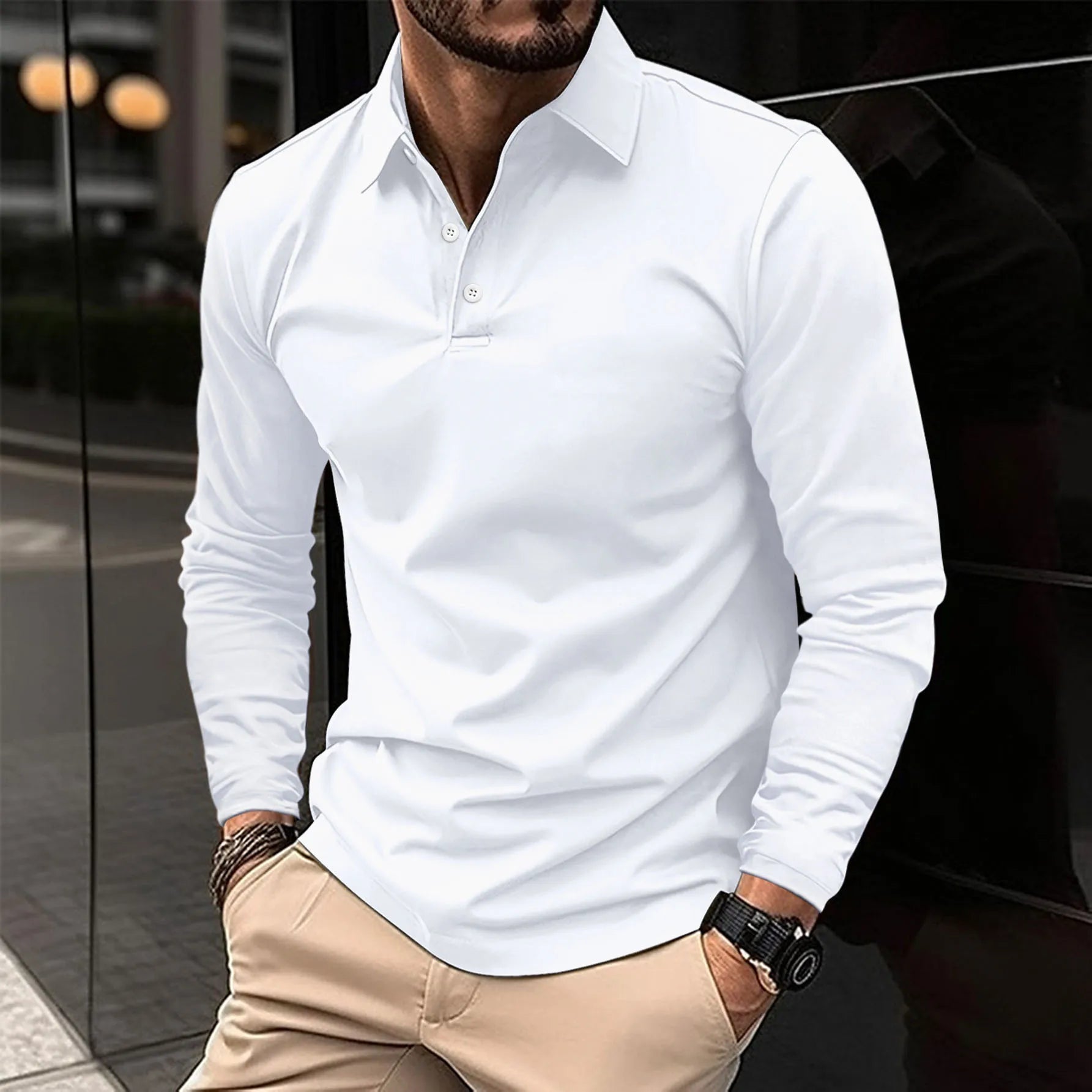 Miguel - Casual Long-Sleeved Polo
