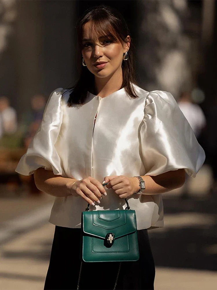 Cici Blouse - Puff Sleeves and Sophisticated Design