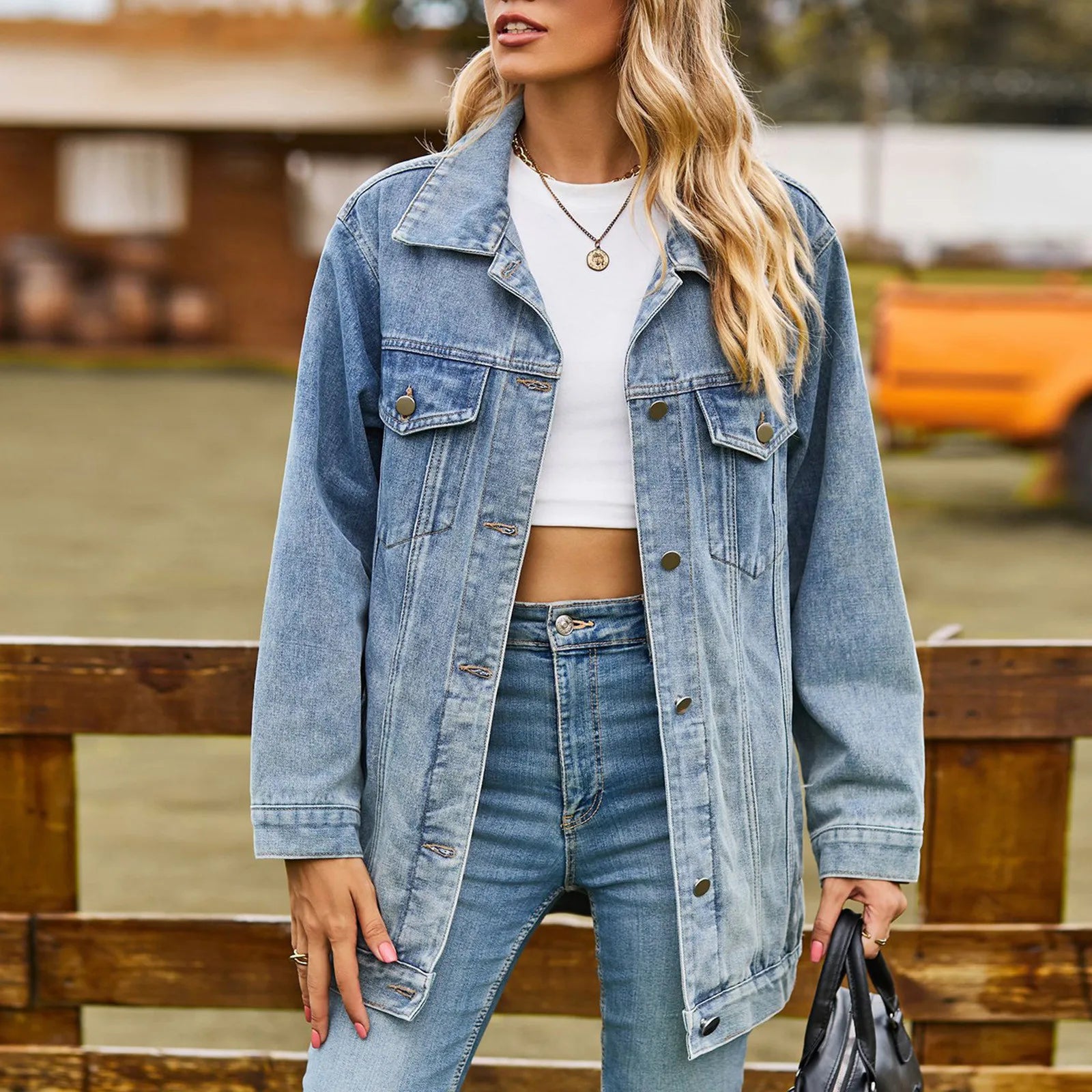 Mia - Classic Elegant Country Denim Jacket
