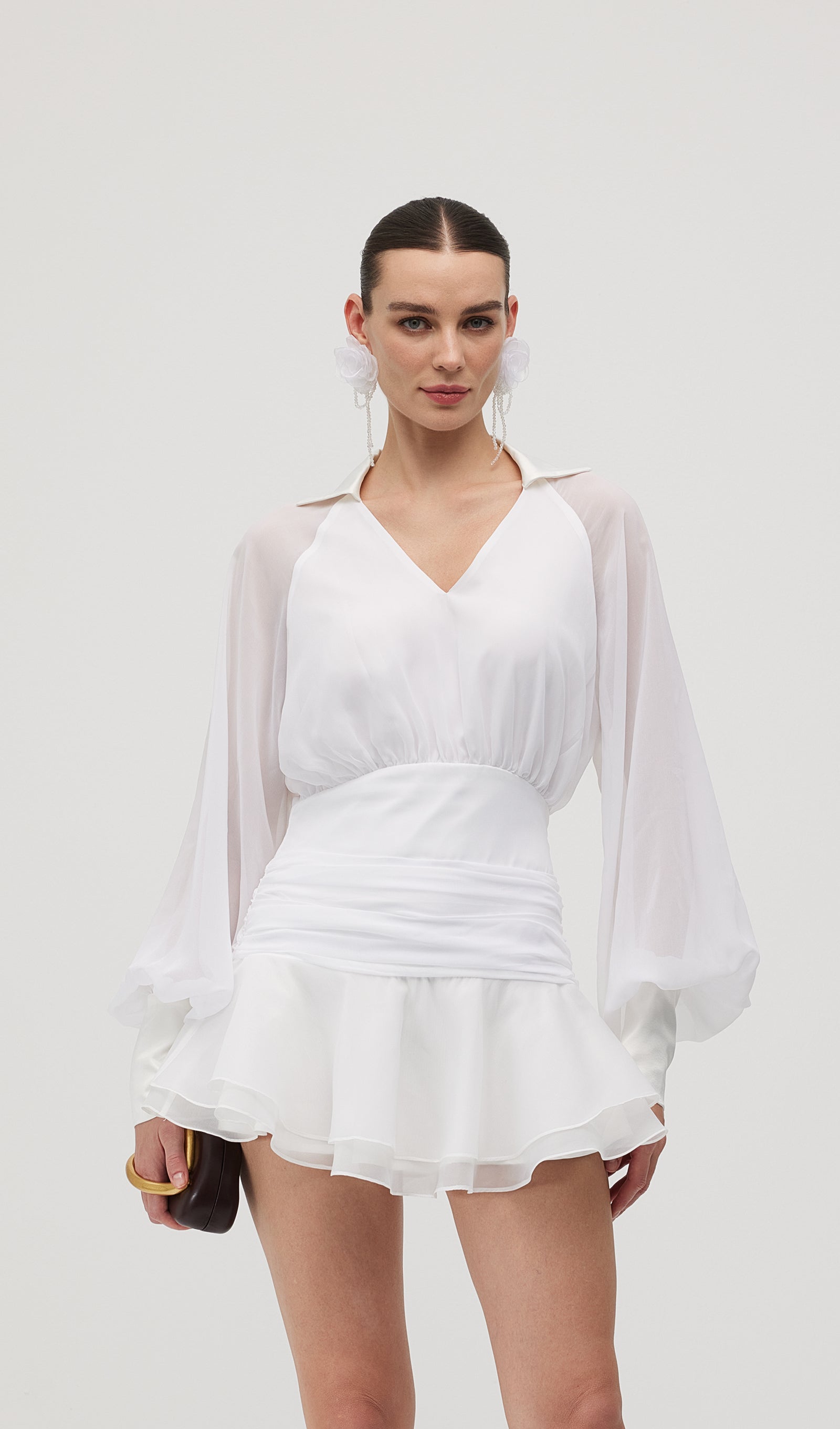 Bella Lantern Sleeve Mini Dress