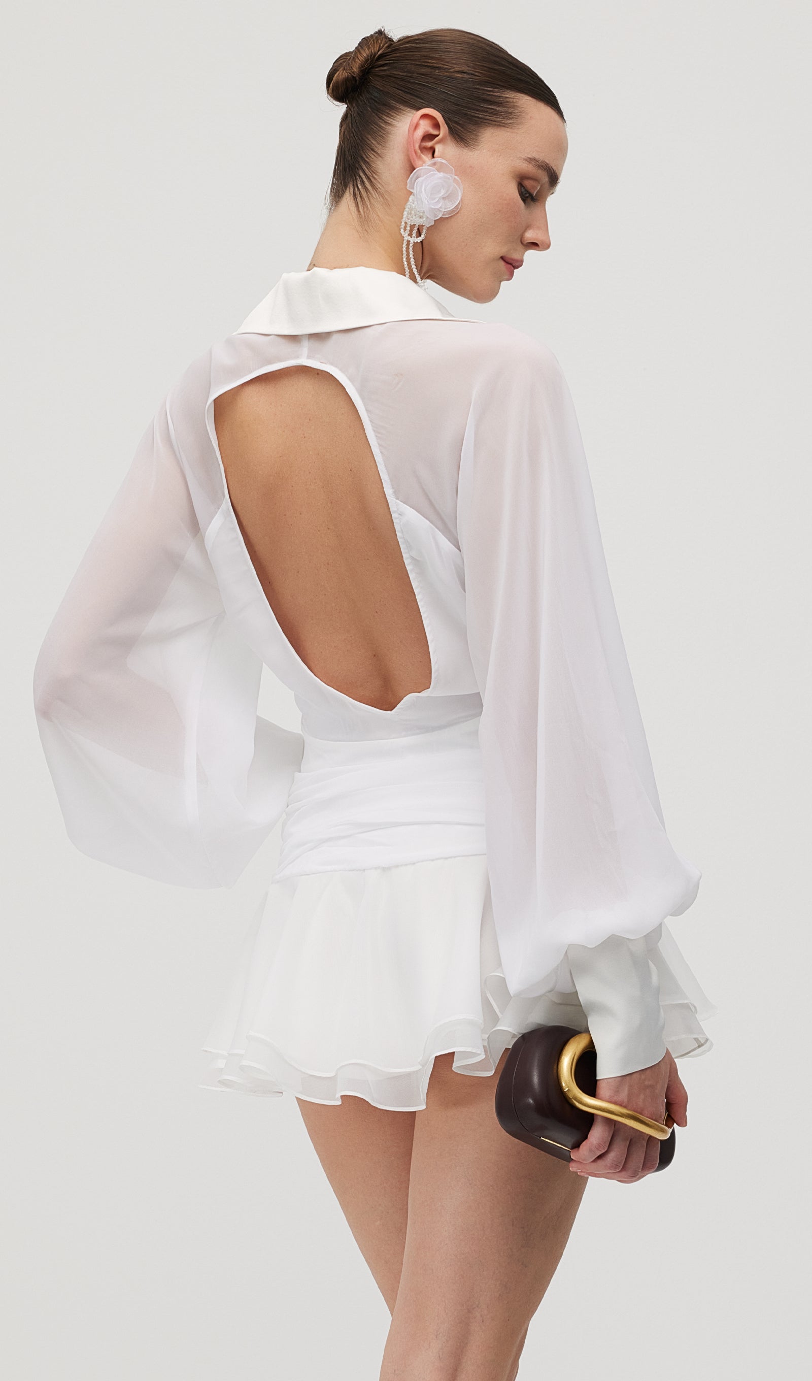 Bella Lantern Sleeve Mini Dress