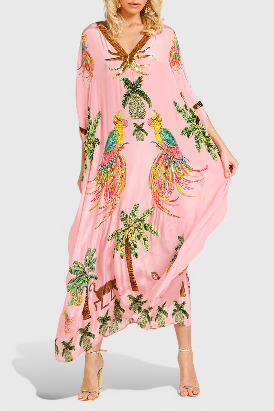Evangeline Drop Shoulder Printed Dress