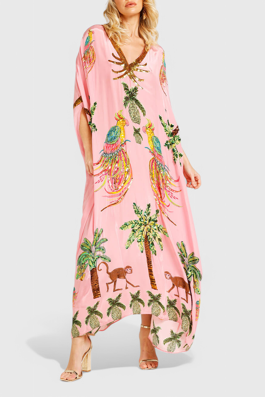 Evangeline Drop Shoulder Printed Dress