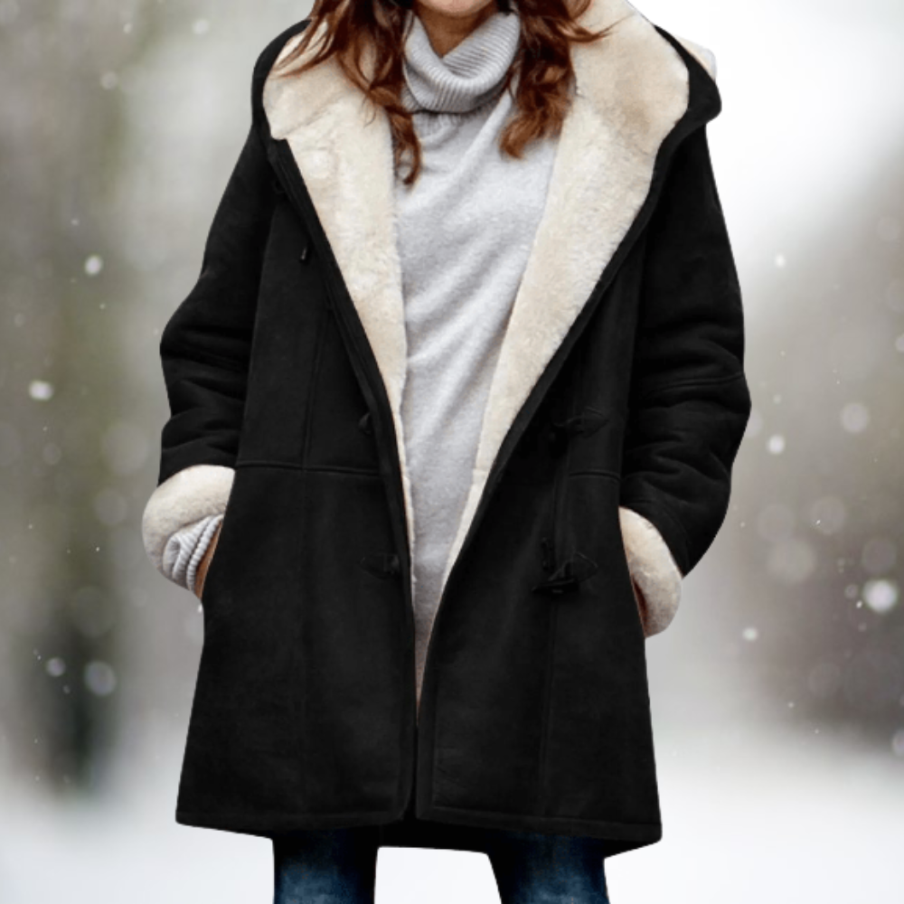 Melia - Premium Suede Fleece Hooded Jacket