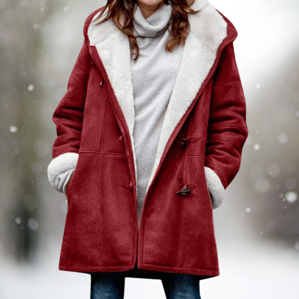Melia - Premium Suede Fleece Hooded Jacket
