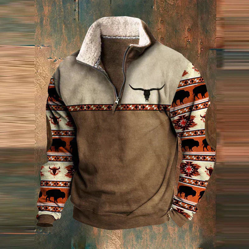 Justin- Vintage Comfy Pullover Zip