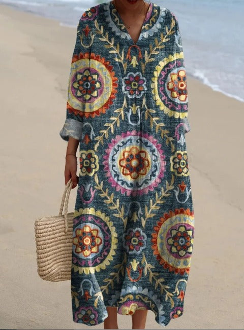 Amanda | Women's Retro Geometric Print Art Dress