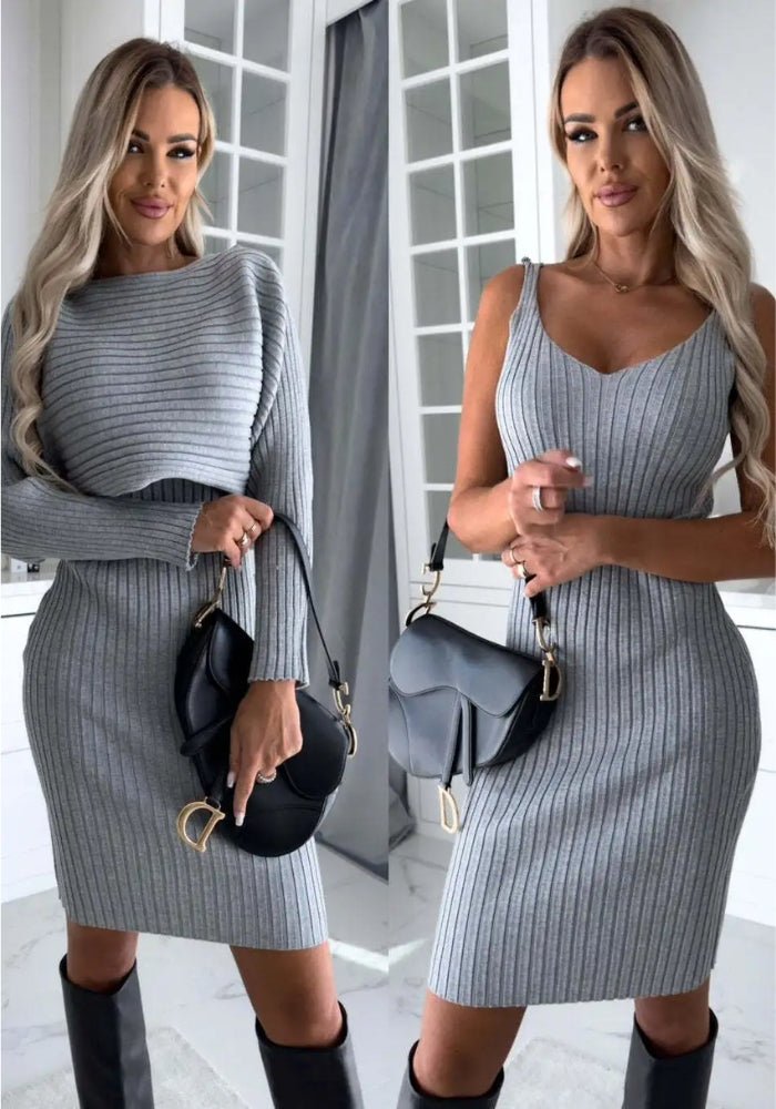 Selene -Stylish Two-piece Set (Dress and Sweater)