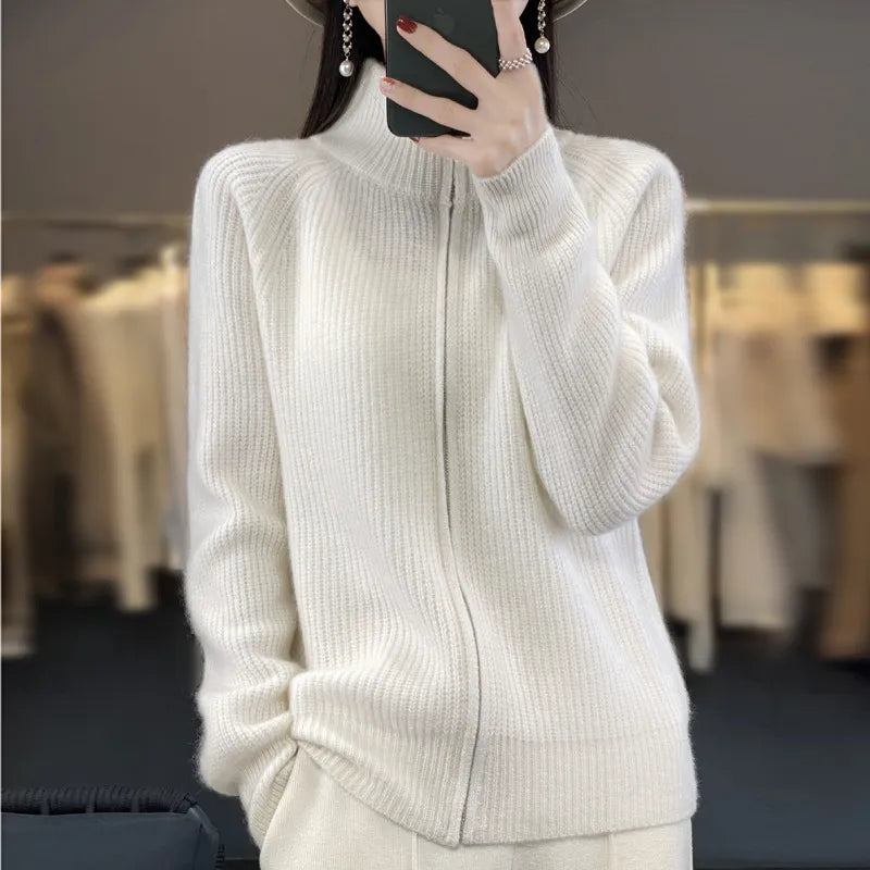 Loro - Cardigan with Zipper