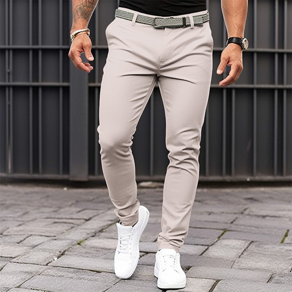 Men's Skinny Jeans - Zip Closure & Modern Design