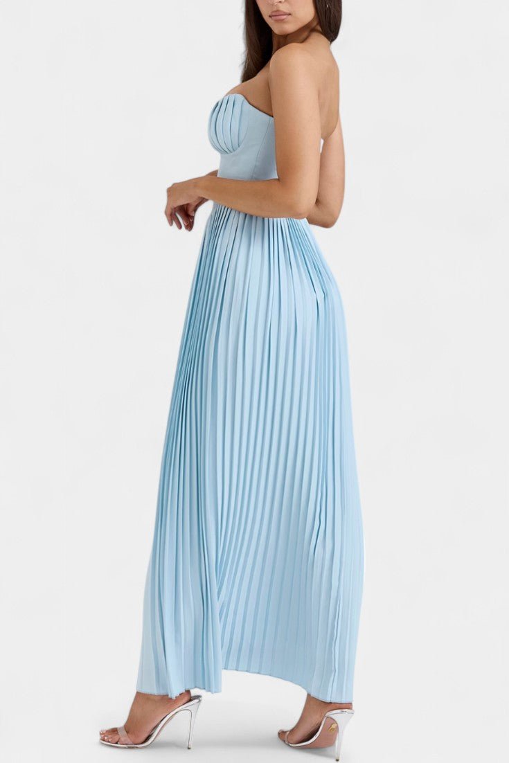 Alyce | Strapless Pleated Dress