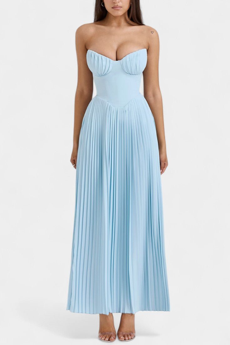 Alyce | Strapless Pleated Dress