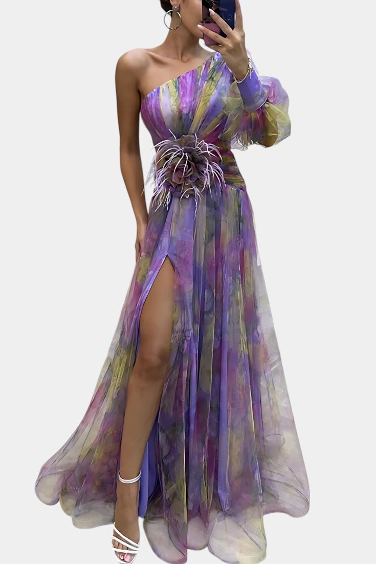 Amelie | One-Shoulder Asymmetric Maxi Dress