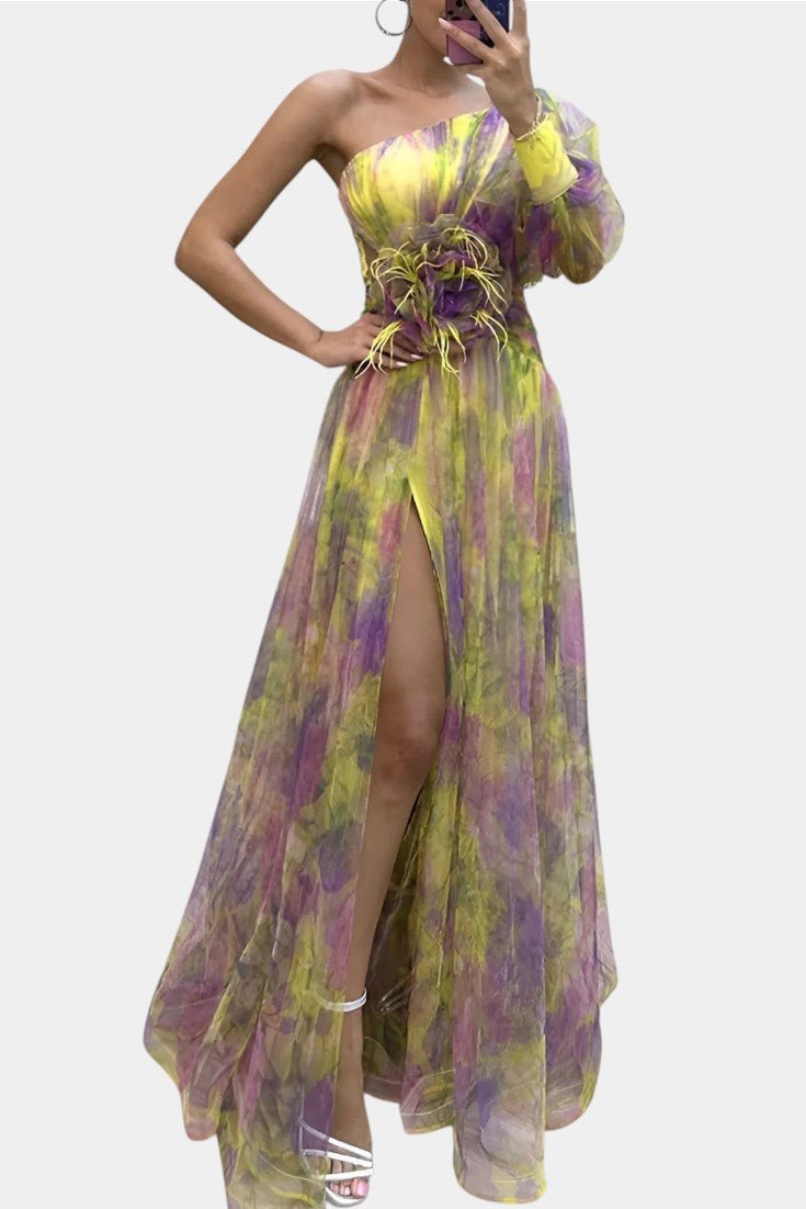 Amelie | One-Shoulder Asymmetric Maxi Dress