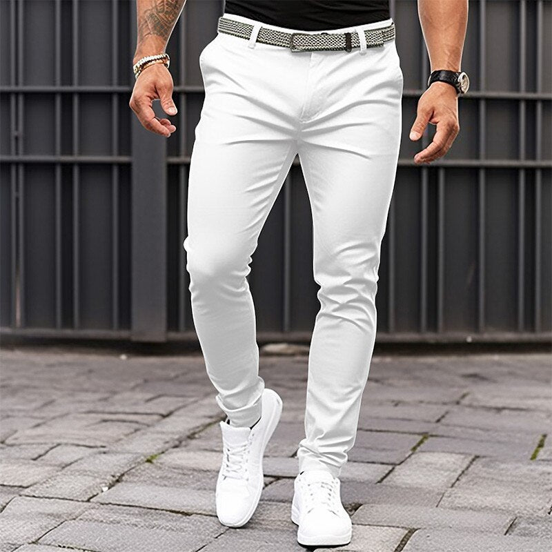 Men's Skinny Jeans - Zip Closure & Modern Design