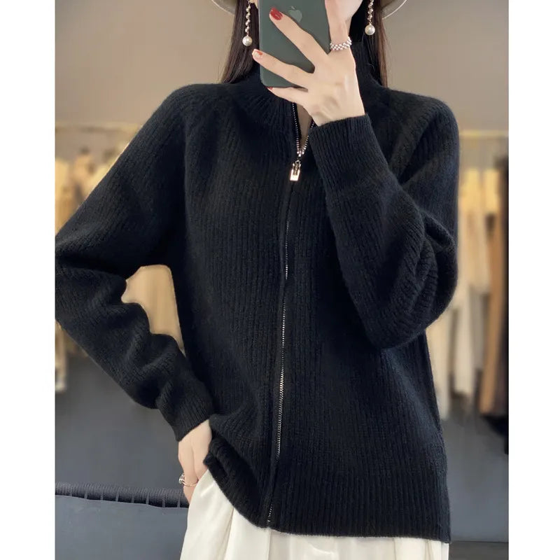 Loro - Cardigan with Zipper
