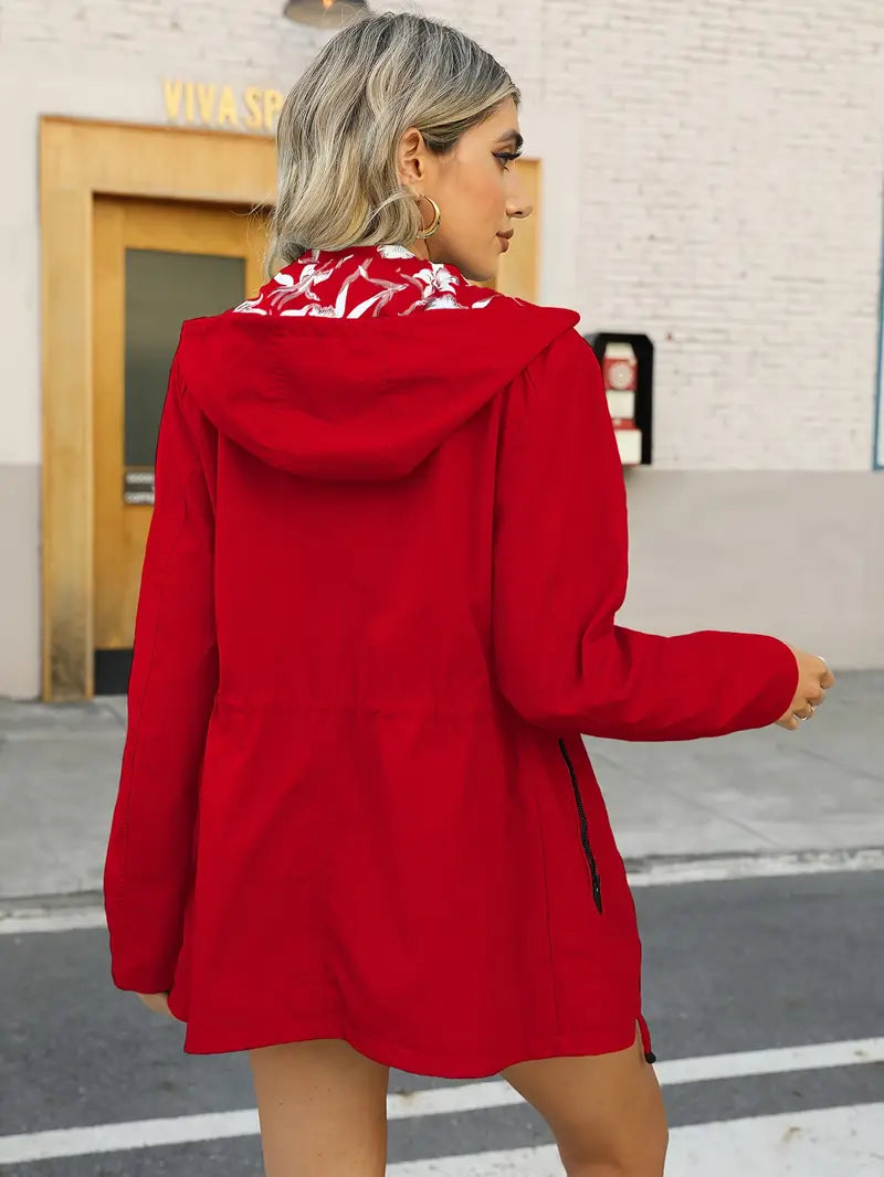 Ave - Lightweight Double Sided Floral Print Jacket