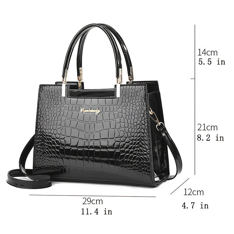Brooks Shine | Croc-Embossed Luxury Bag