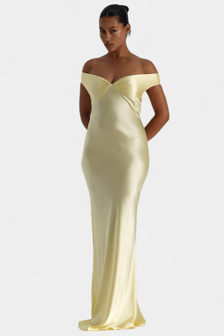 Blerina | Off-Shoulder Backless Fishtail Dress