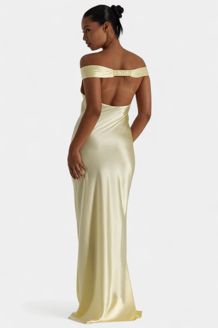 Blerina | Off-Shoulder Backless Fishtail Dress