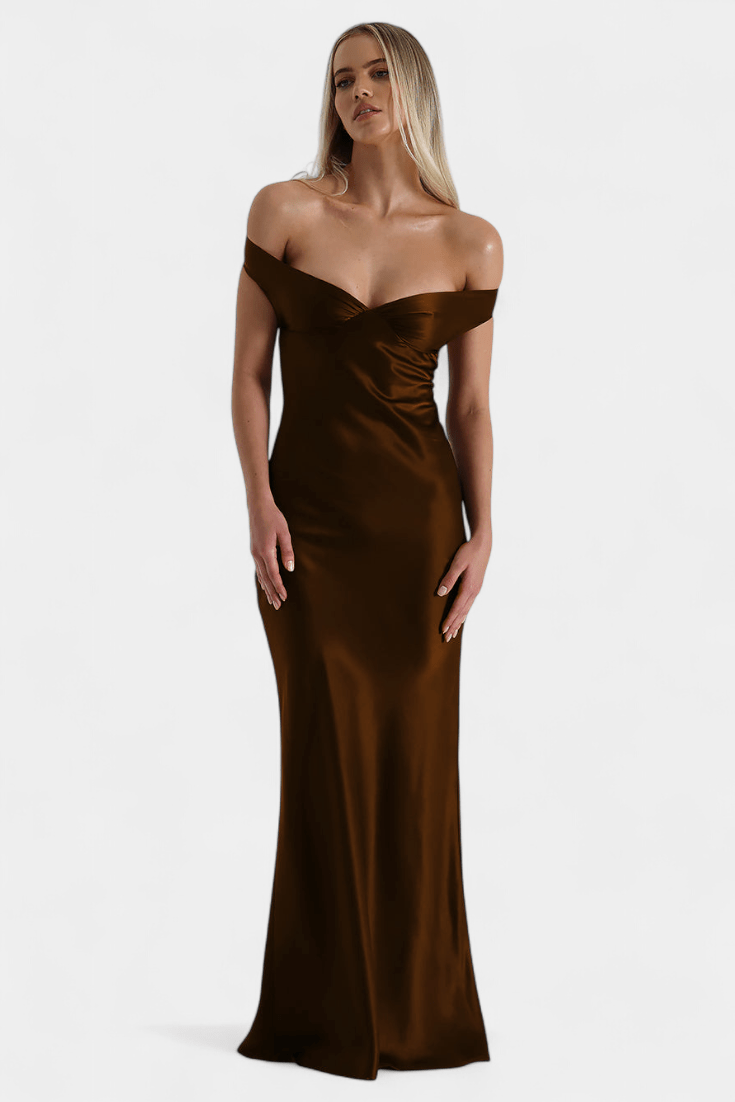 Blerina | Off-Shoulder Backless Fishtail Dress
